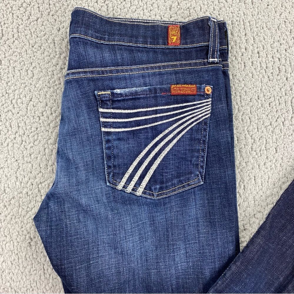 7 For All Mankind Blue Flare Jeans